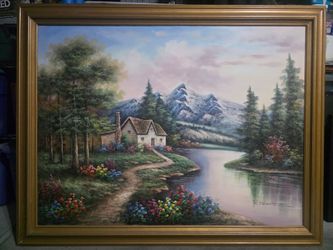 Large Cottagecore Painting