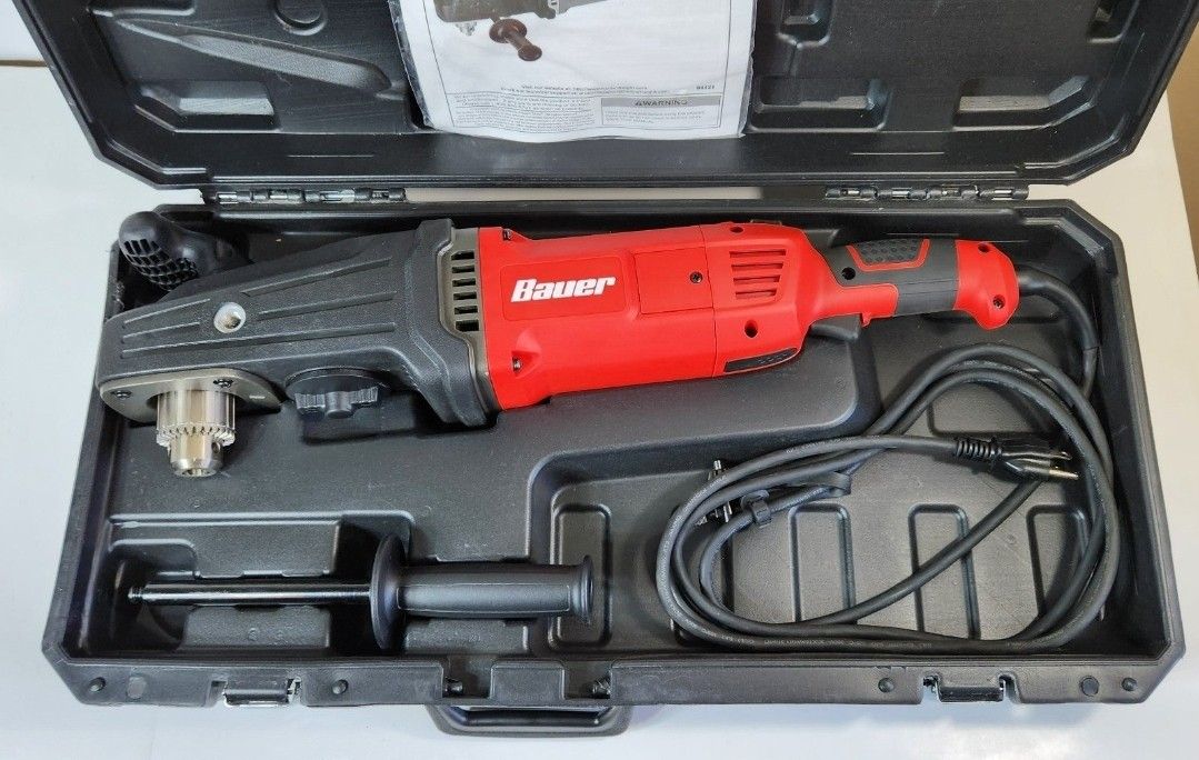 Bauer Power Tools BAUER 13Amp Right Angle Drill 2-Speed (450