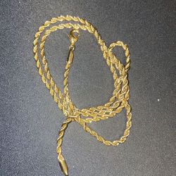 24k Gold Finish Rope Chain