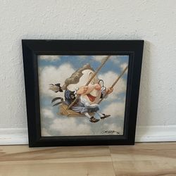 Humpty Dumpty Sat On A Swing Print by Scott Gustafson