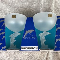 Dolphin margarita Glases 6x Still In The Box New Luminarc Original