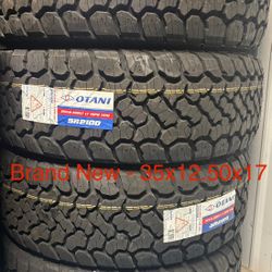 (4) - 35x12.50x17 Otani SA2100 All Terrain Tires