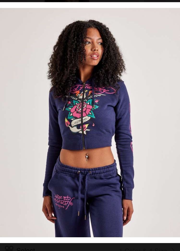 ed hardy 2 piece jogging set cotton