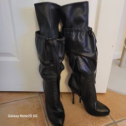 Prada Knee High Leather Boots 
