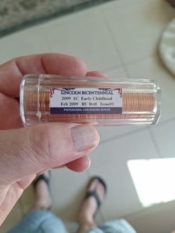 PCGS Certified BU SEALED ROLL 2009 CENT COINS