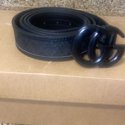 Double G Black Gucci Belt Size 52/130