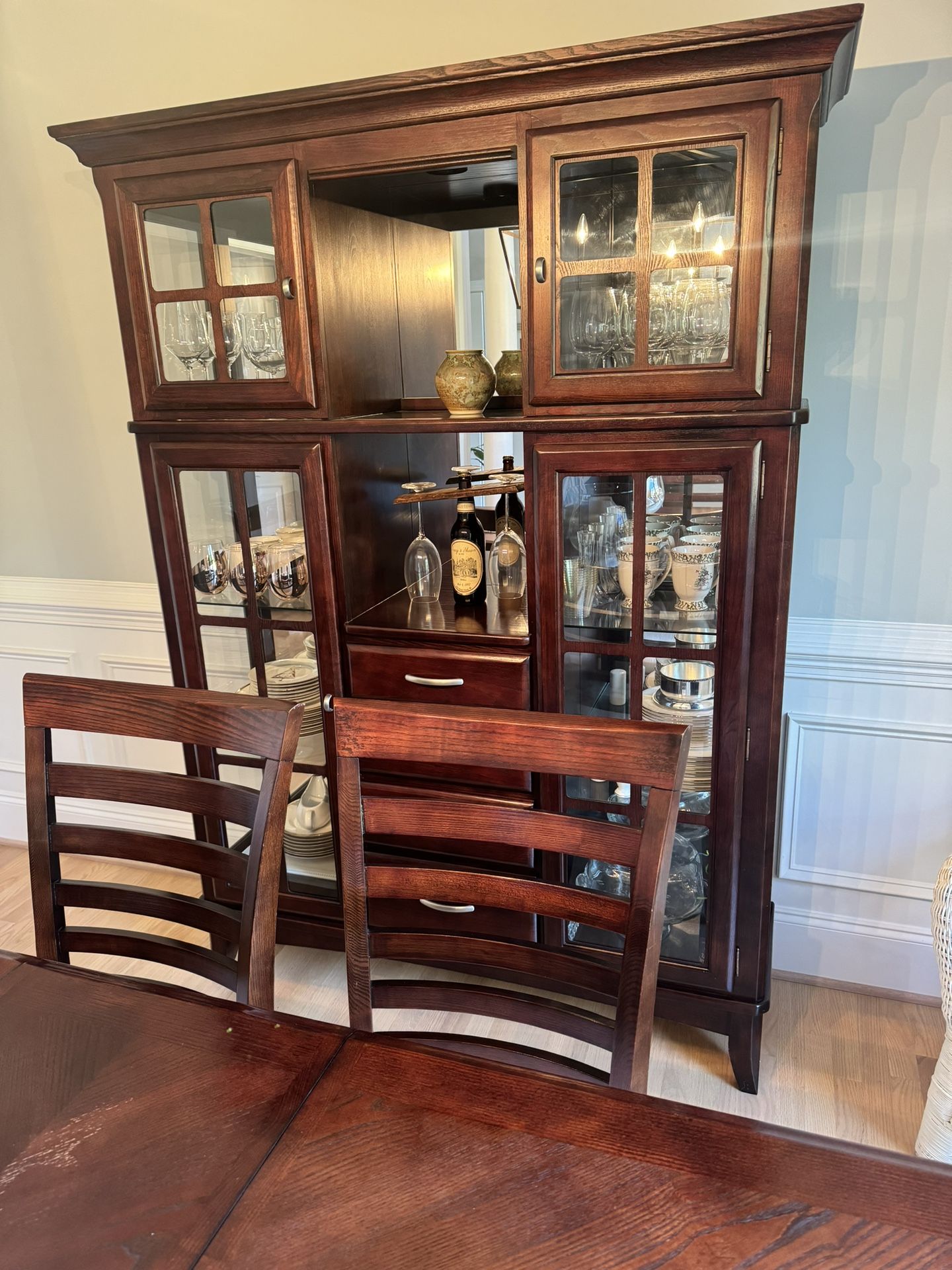 Cherry Wood China Cabinet