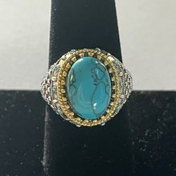 Turquoise And Silver Ring 