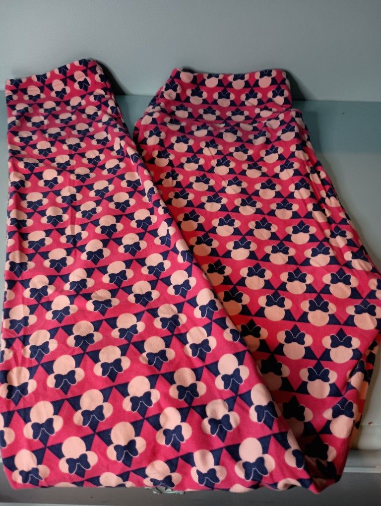 LuLaRoe Women's Buttery-Soft Leggings, One Size - Minnie Mouse