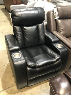 Lather Power Recliner