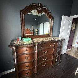 Antique Dresser With Mirror