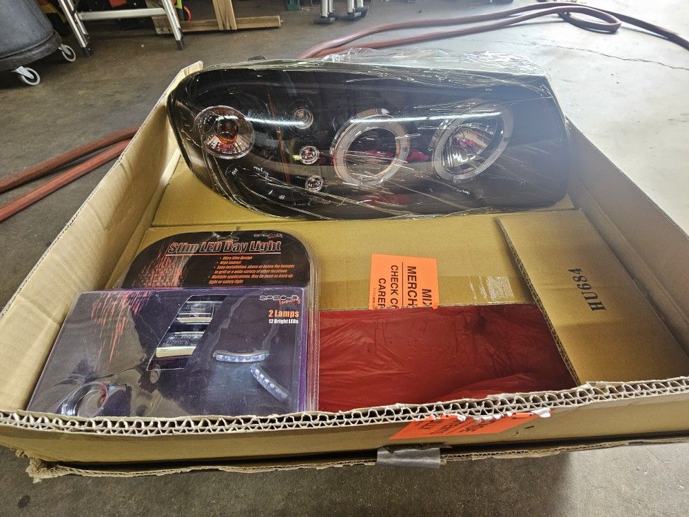 LED headlights.