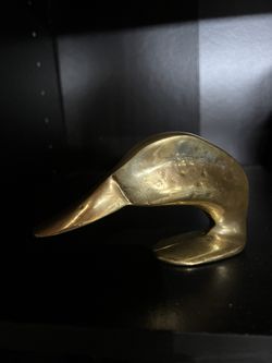 Brass Duck Head Paper Weight. Maybe A Joel Barber?