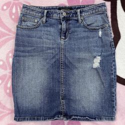 Banana Republic Blue Denim Skirt - Size: 0 