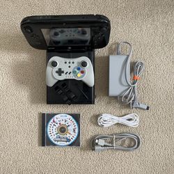 Nintendo Wii U Console Set Black 32GB w/ Extras! READ DESCRIPTION