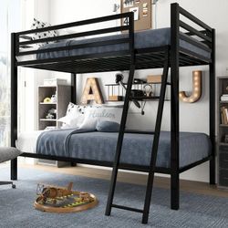 Twin-Over-Twin Bunk Bed – Amolife Heavy Duty Metal Frame