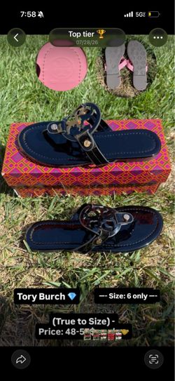 Tory Burch sandles size 6.5 black