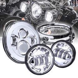 Headlight And Passing lights Led For Motorcycle 