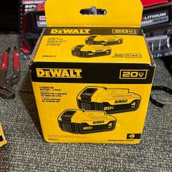 Dewalt Lithium Ion Battery Two Pack # 4+4