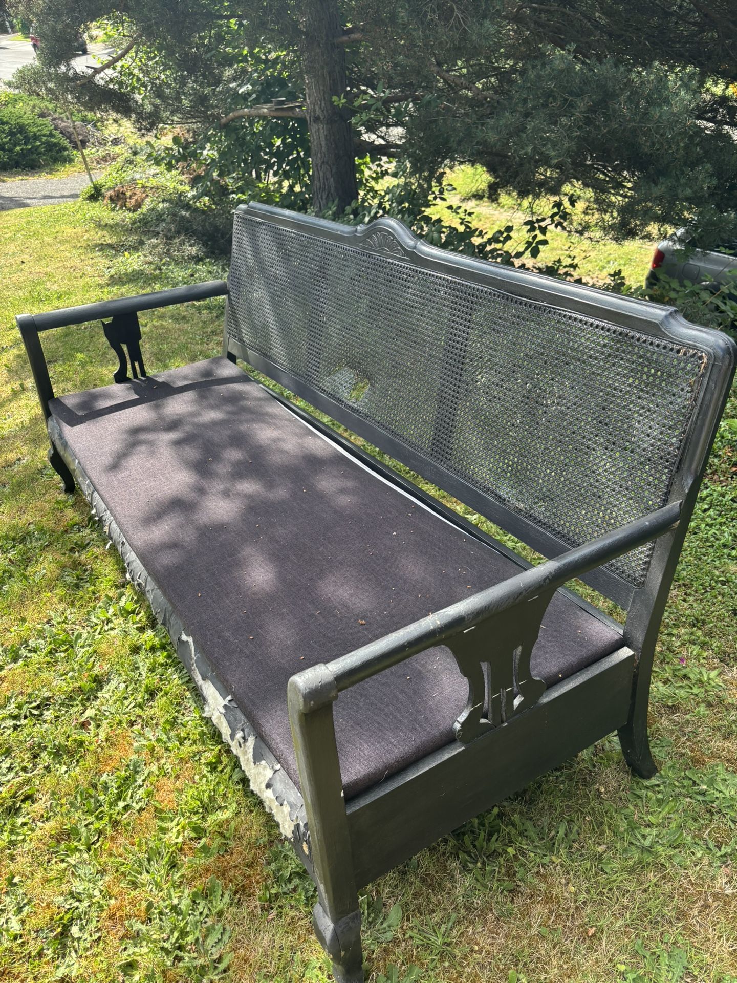Project Cane Back Couch With Deep Seat
