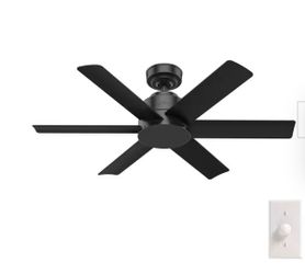 New Hunter Kennicott 44 in. Indoor/Outdoor Ceiling Fan in Matte Black with Wall Switch