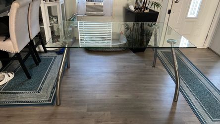 ✨ Chrome & Glass Dining Table for Sale ✨