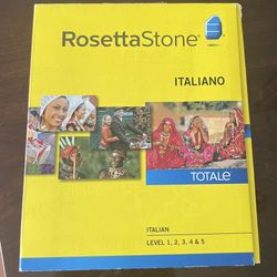 Rosetta Stone Italian Level 1-5 Set Full Version Mac PC Language Learning