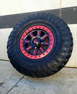 On Sale Fuel Hardline 15x7 4x137 4x156 Beadlock black/red wheels & 33x10-15  TIRES for UTV SXS  4 lug (WE Finance) TRSOFFROAD.COM