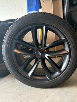 20 inch OEM Dodge Matte Black Alloy Wheel with All-Season Tire