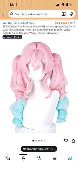 18in Anime Cosplay With with Attachable Pigtails