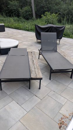 Outdoor Patio Chaise Lounge Chairs Set of 2