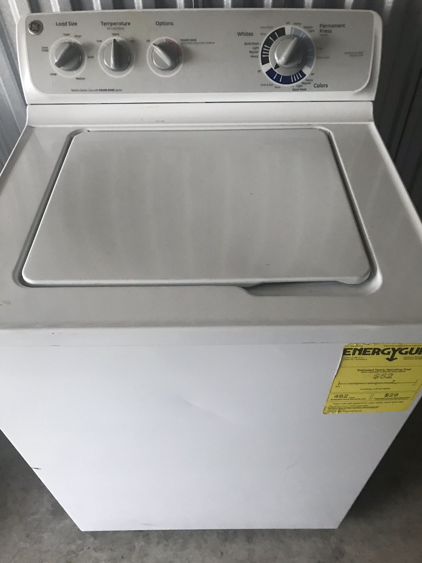 GE Top Load Washing Machine Washer