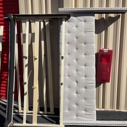 King Gray Tufted Bed frame 
