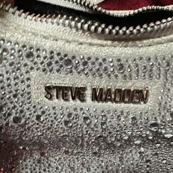 $ 30 …….Silver glitter purse crossbody   Steve Madden