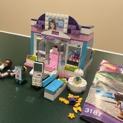 Lego Friends 3187 Butterfly Beauty Shop Complete With Minifigs And Manual