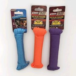 ​3pc SecureLine Paracord Lot | (2) 550 Nylon 50ft & (1) Shimmer Poly 30ft DIY
