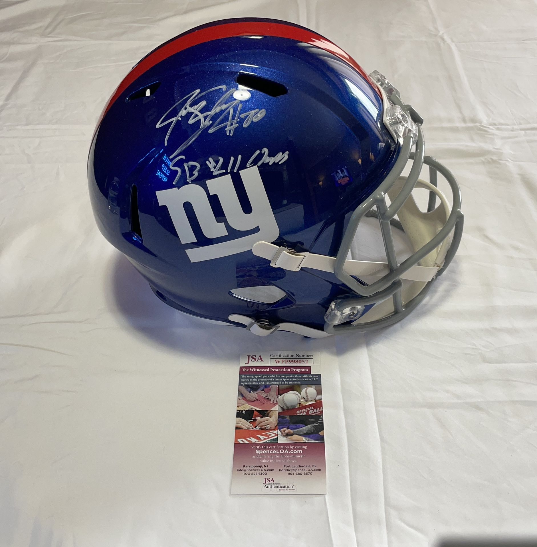 NY Giants Jeremy Shockey SB autographed helmet