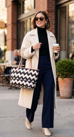 EUC Kate Spade New York Chevron Bon Shopper Tote Purse Bag