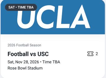 UCLA vs. USC Football Tickets @ Rose Bowl 11-28-26