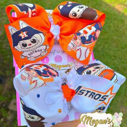 Astros Labubu Hair Bows