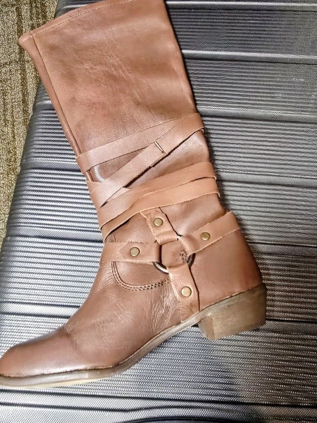 Desperado Chocolate Brown Belted Motorcycle Boots