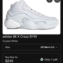 Adidas 98 X Crazy BYW - Size 6.5