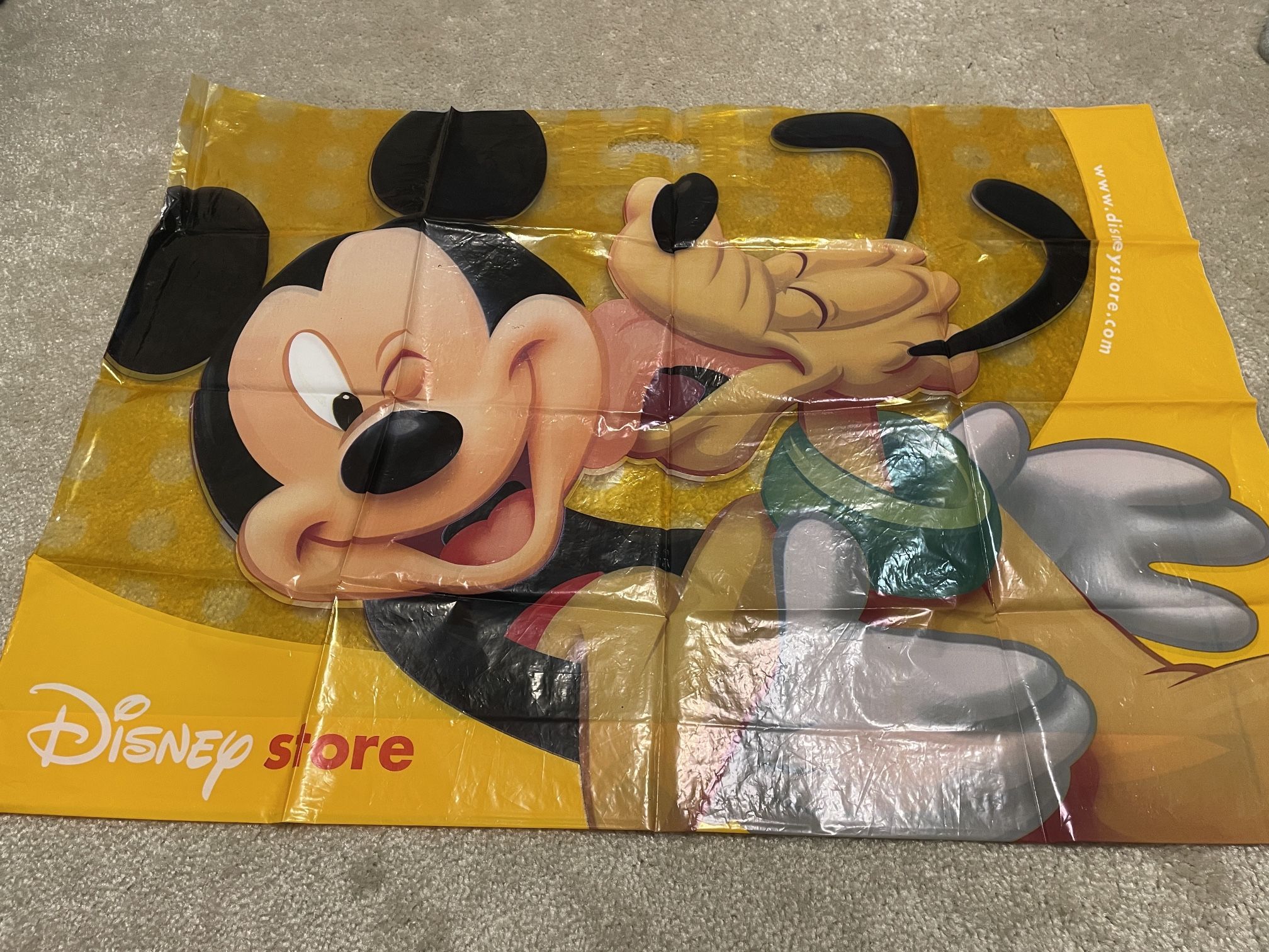 Huge Disney Plastic Bag - 33”x 24” - Mickey Mouse Goofy
