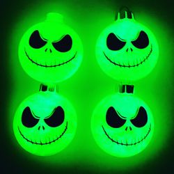 Glow in the dark Jack plastic ornaments