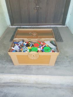 Treasure chest full of mixed legos
