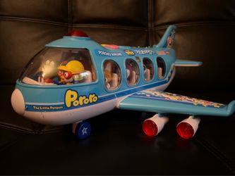 Pororo Jumbo Plane with 10 Friends Airplane Play-Light Melody + Express