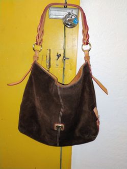 Dooney and Burke brown suéde purse