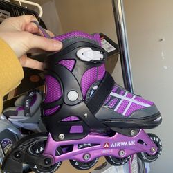 Kids In Line Skates Adjustable Sizes 1-4, Used Few Times.