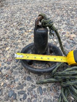 Boat anchor with 60 feet of rope