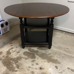 Drop Leaf Round Dining Table 